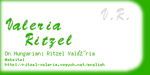 valeria ritzel business card